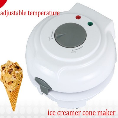 Portable ice cream maker with adjustable temperature function