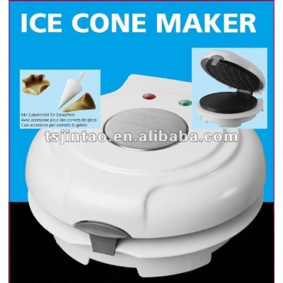 Commercial ice cream cone maker with stainless steel cover